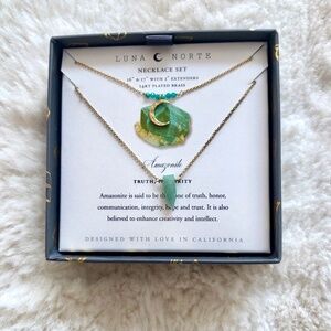 Luna Norte Gold Plated Amazonite Necklace